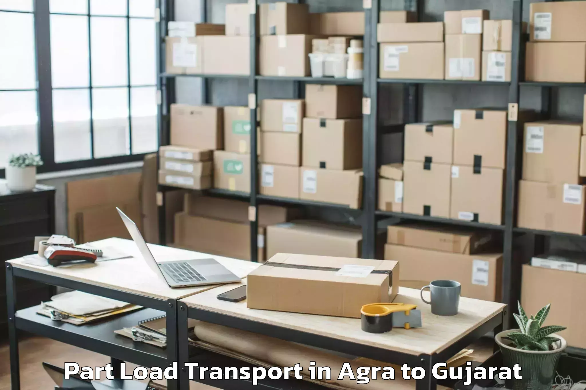 Book Agra to Bhiloda Part Load Transport Online